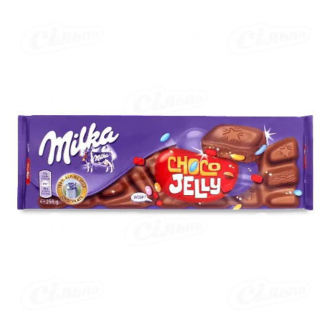 Шоколад молочний Milka Choco Jelly, 250г