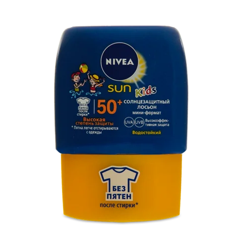 Засіб Сонцезахисний Водостійкий SPF 50 Kids Sun Nivea, Пластикова Пляшка 50мл