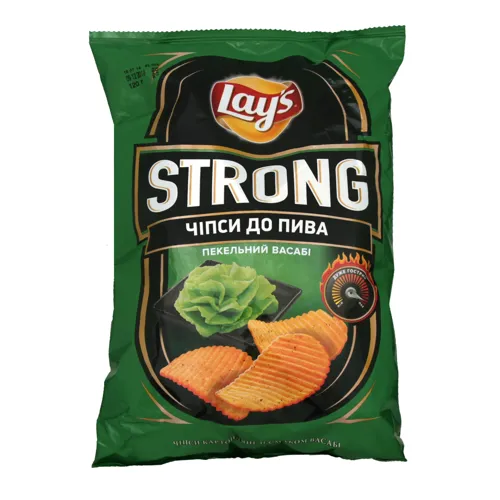 Чіпси Lay's Strong до пива Пекельний васабі 120г
