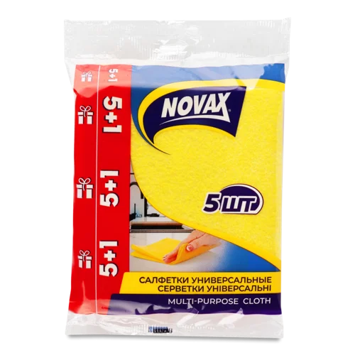 Універсальні Серветки 30х34см Novax, 6шт