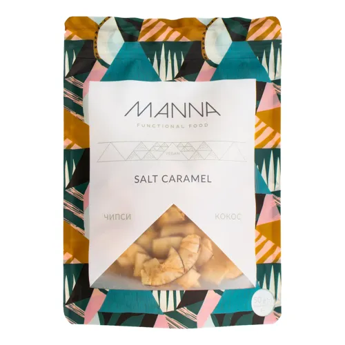 Чіпси кокосові веганські Salt Caramel Manna д/п 50г