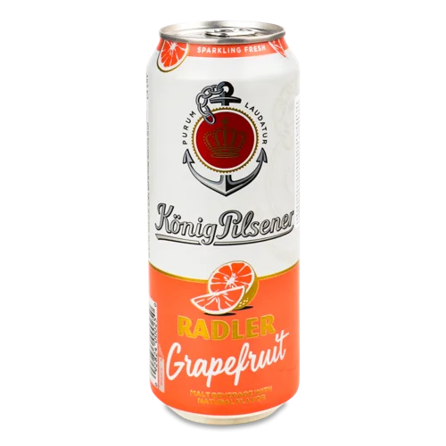Пиво Grapefruit Radler Konig Pilsener, в/ґ, з/б, 0.5л, 1.9%