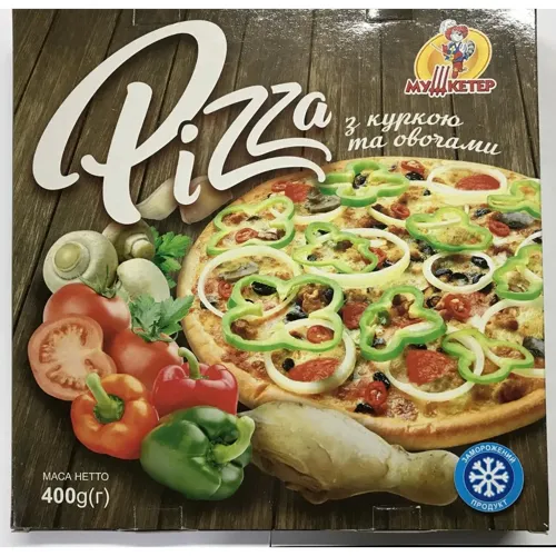Піца Мушкетер з куркою і овочами заморожена 400г