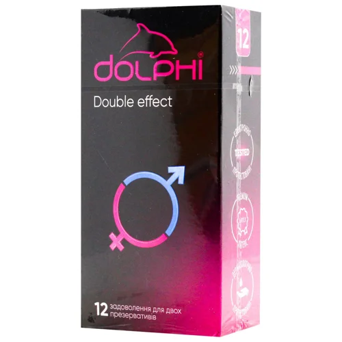 Презервативи Dolphi Double effect латексні 12шт