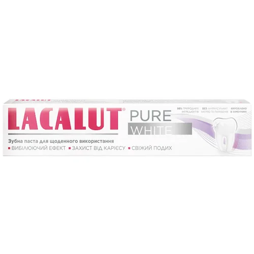 Зубна паста Lacalut Pure White 75мл