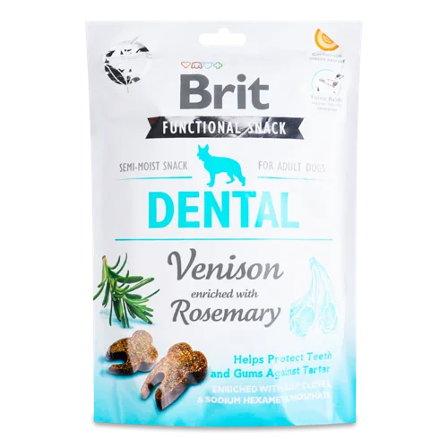 Корм Для Собак Додатковий Venison&Rosemary Dental Brit, В/ґ, 150г