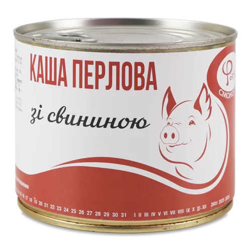 Каша Перлова Зі Свининою, В/К, З/Б 525г