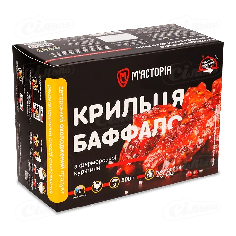 Курячі крильця М'ясторія Баффало охолоджені, 500г