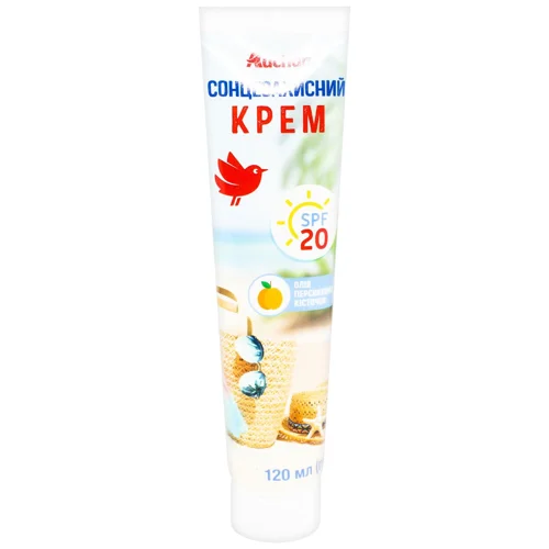 Крем Auchan сонцезахисний SPF20 120мл