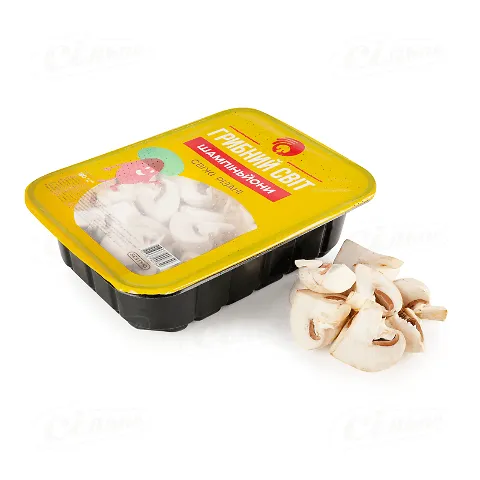 Гриби шампіньйони Грибний світ свіжі різані, 180г