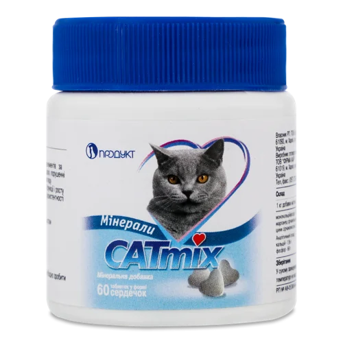Добавка Мінеральна Для Котів Мінерали Catmix, В/ґ, 60шт