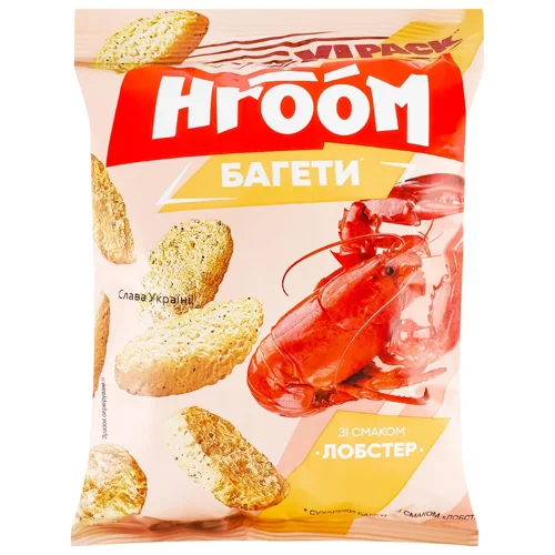 Сухарики Hroom! багетні зі смаком Лобстер 100г