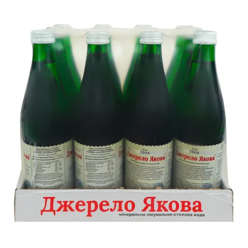 Вода мінеральна лікувально-столова слабогазована Джерело Якова 0.5л