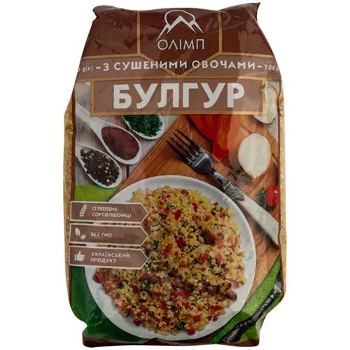 Крупа Олімп Булгур з сушеними овочами, 0,7кг