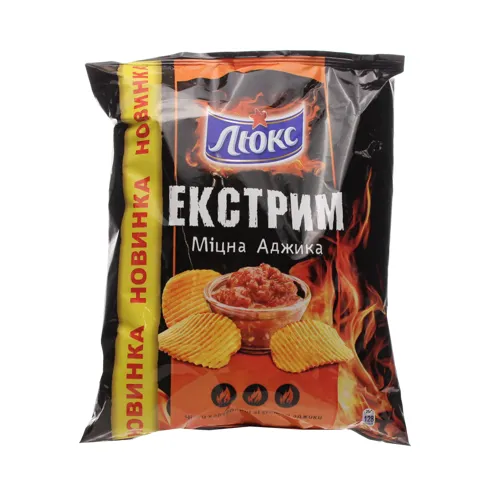 Чіпси картопляні зі смаком аджики Люкс м/у 120г
