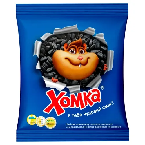 Насіння соняшника Хомка смажене несолоне 80г