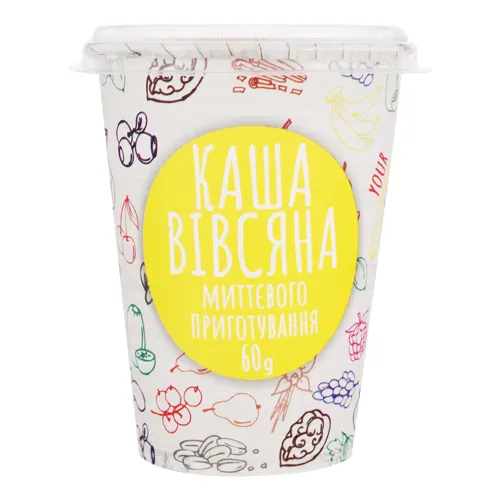Каша миттєвого приготування з ананасом та вершками Вівсяна Akura 60г