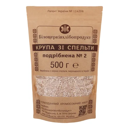 Крупа зі спельти подрібнена №2 Білоцерківхлібопродукт д/п 500г