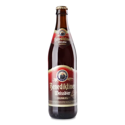 Пиво Темне Нефільтроване Weissbier Benediktiner, в/ґ, 0.5л, 5.4%