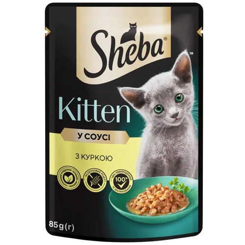 Корм вологий Sheba з куркою для кошенят 85г