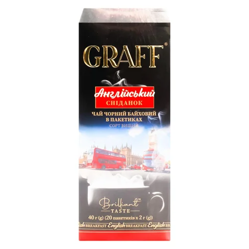 Чай чорний Graff Англійський сніданок байховий 2г*20шт