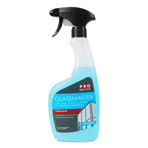 Засіб для Чищення Скляних, Металевих та Глянцевих Поверхонь GlassMaster PRO Service 0.55л
