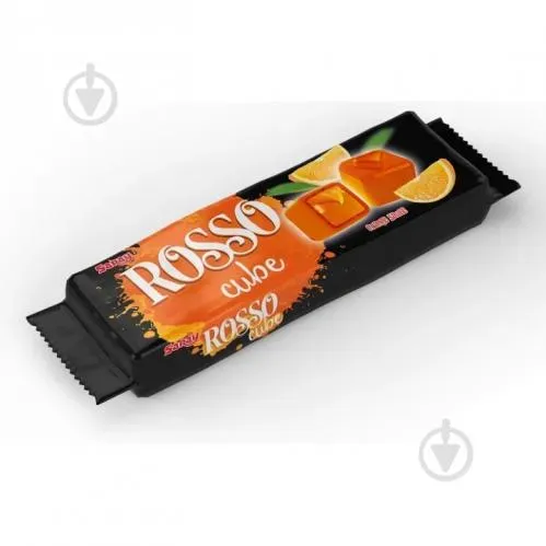 Молочний шоколад з апельсиновою начинкою, 32г Saray Rosso cube