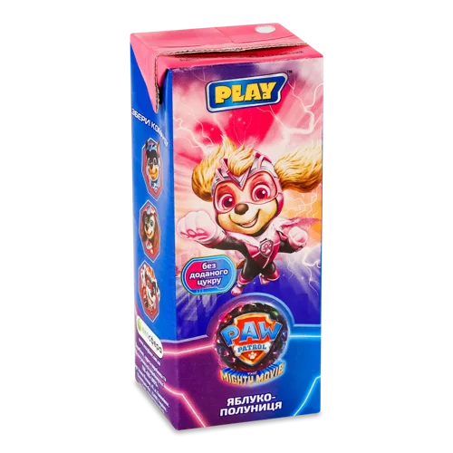 Сік Відновлений З М'якоттю Пастеризований Яблуко-Полуниця, т/п 200мл