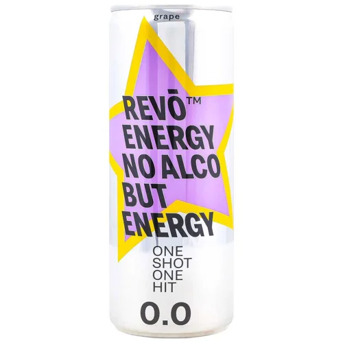 Напій енергетичний Revo Energy Виноград сильногазований 250мл