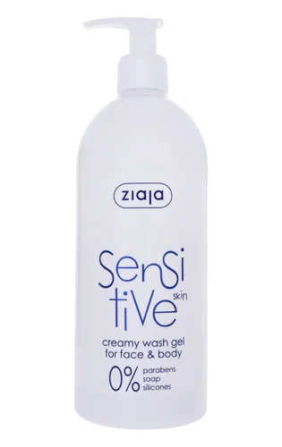 Крем-гель для Вмивання Обличчя Та Тіла Sensitive Skin Ziaja, 400мл