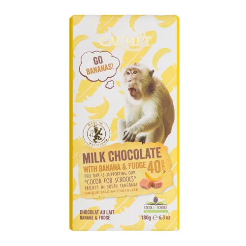 CACHET Шоколад молочний банановий фадж 180г