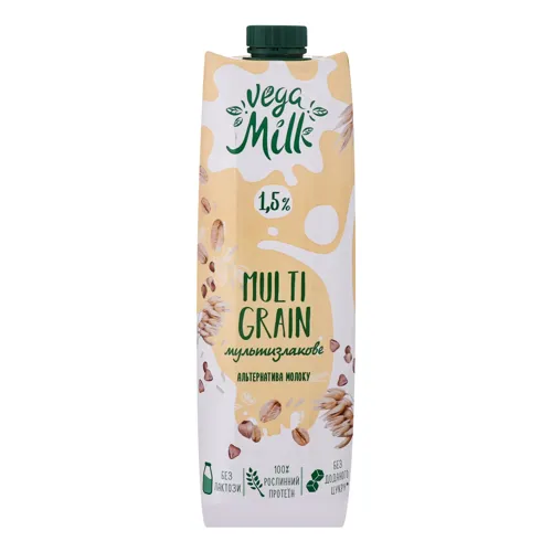 Напій мультизлаковий 1.5% ультрапастеризований Multi Grain Vega Milk т/п 950мл