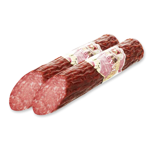 Ковбаса Сервелат Варено-Копчене Ольхівський М'ясокомбінат, кг