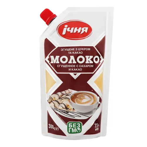 Молоко згущене 7.5% з цукром та какао Ічня д/п 300г