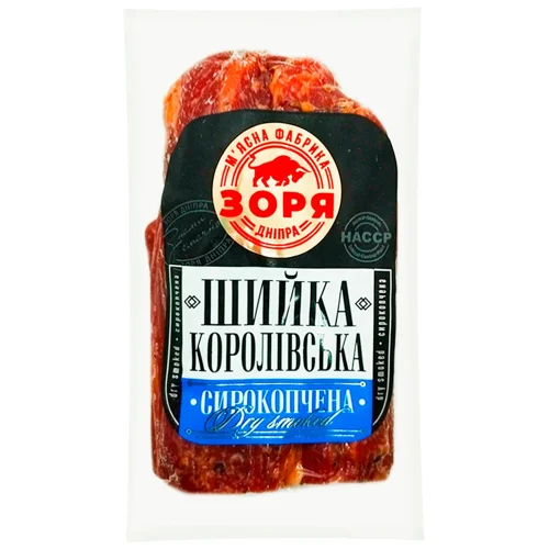 Шийка Зоря Дніпра Королівська сирокопчена вищий сорт