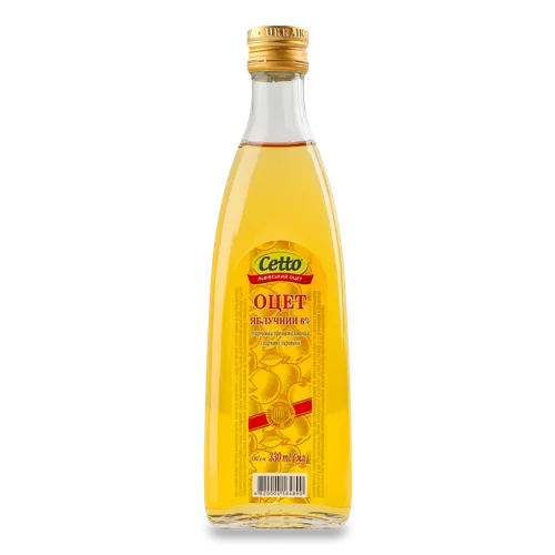 Оцет Яблучний 6% Спиртовий Ароматизований, Cetto, с/пл 330мл