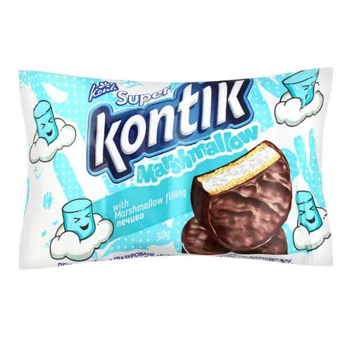 Печиво маршмеллоу зі смаком ванілі Super Kontik Кonti м/у 30г