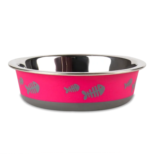 Миска Для Котів Фуксія Нержавіюча Сталь 225мл №1432108 Flamingo 1шт