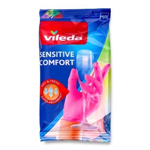 Рукавички Латексні Для Делікатних Робіт Sensitive Comfort Vileda, 1 пара