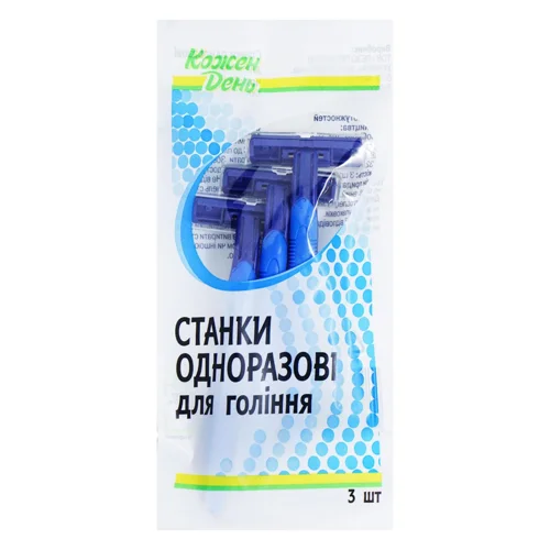 Станок для гоління Auchan одноразовий чоловічий 2 леза 3шт