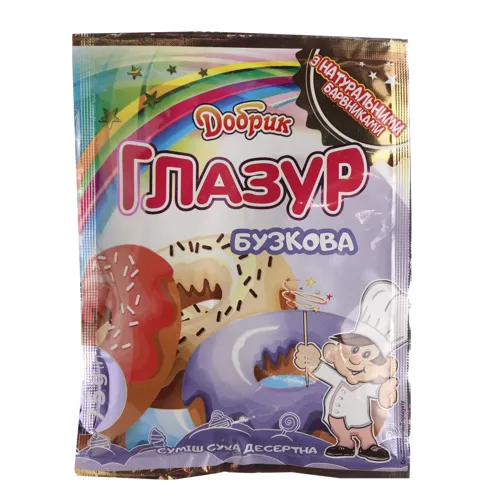 Глазур з натуральними барвниками Добрик м/у 75г в асорт