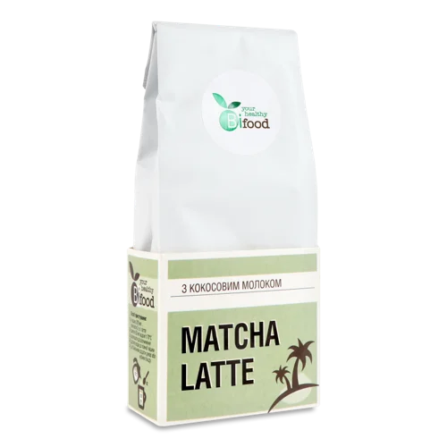 Матча-Латте З Кокосовим Молоком, Вищого Ґатунку, Картонна Упаковка, 150г