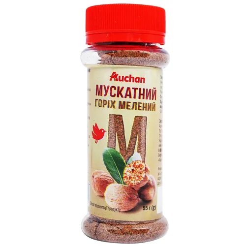 Горіх мускатний Ашан мелений 55г