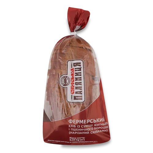 Хліб Нарізний Фермерський Сумська Паляниця, м/у 0.6 кг