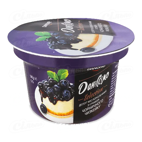 Десерт Даніссімо Selection зі смаком чорничного чизкейку 5%, 180г