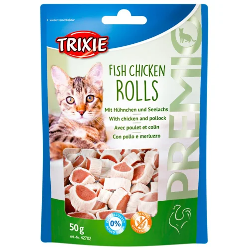 Ласощі для котів Trixie Premio Rolls з куркою та сайдою 50г