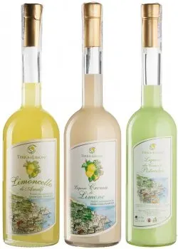 Набір лікер Terra di Limoni 20% 0.7л + Limoni Crema di Limoncello Costa d'Amalfi 17% 0.7л + 17% 0.5л