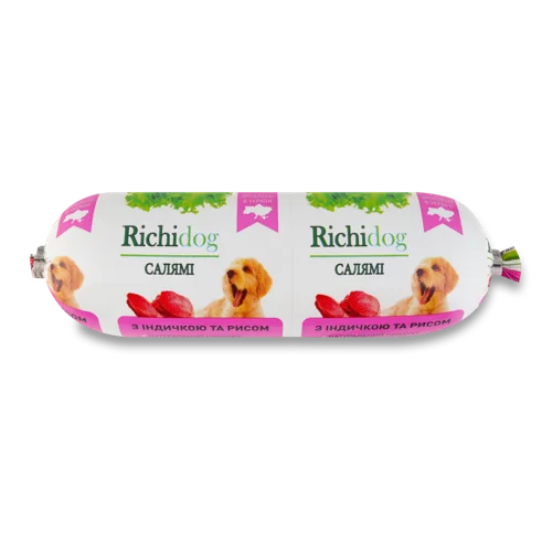 Корм Для Собак Салямі З Індичкою Та Рисом Richidog, В/К, 350г