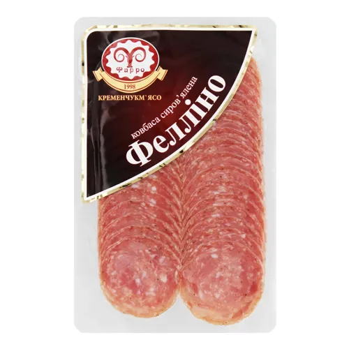 Ковбаса нарізна Фелліно Фарро сиров'ялена вищого ґатунку 80кг