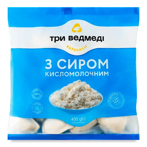 Вареники «Три ведмеді» з сиром, 400г